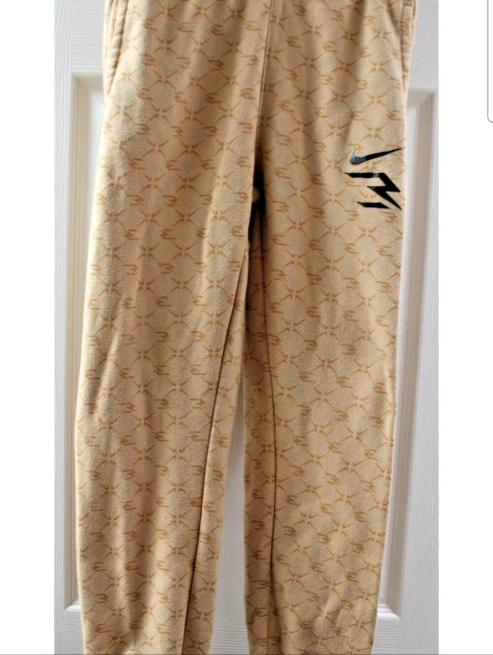 Nike 3 Brand Kids Size Medium Yellow 10-12 Years Cotton Blend Fleece Jogger Pant